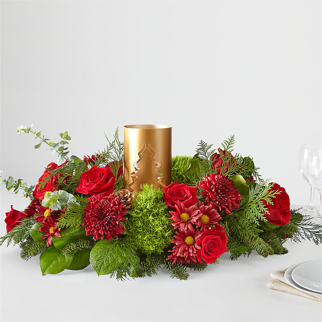 Toast the Season Centerpiece – T & T FLORAL, Kingsley MI
