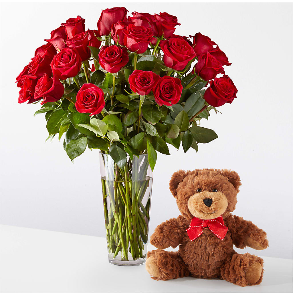 Romantic Long Stem Red Rose Bouquet Bundles – T & T FLORAL, Kingsley MI