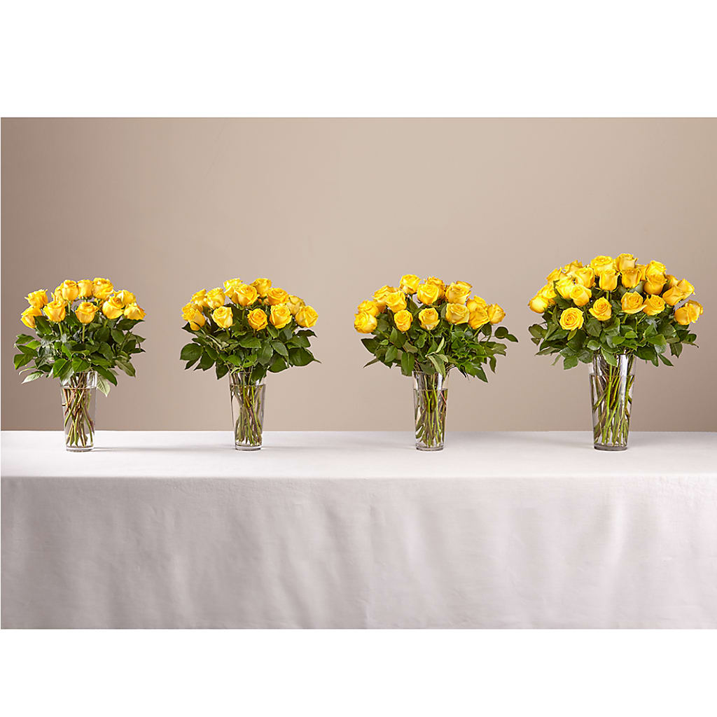 Long Stem Yellow Rose Bouquet – T & T FLORAL, Kingsley MI