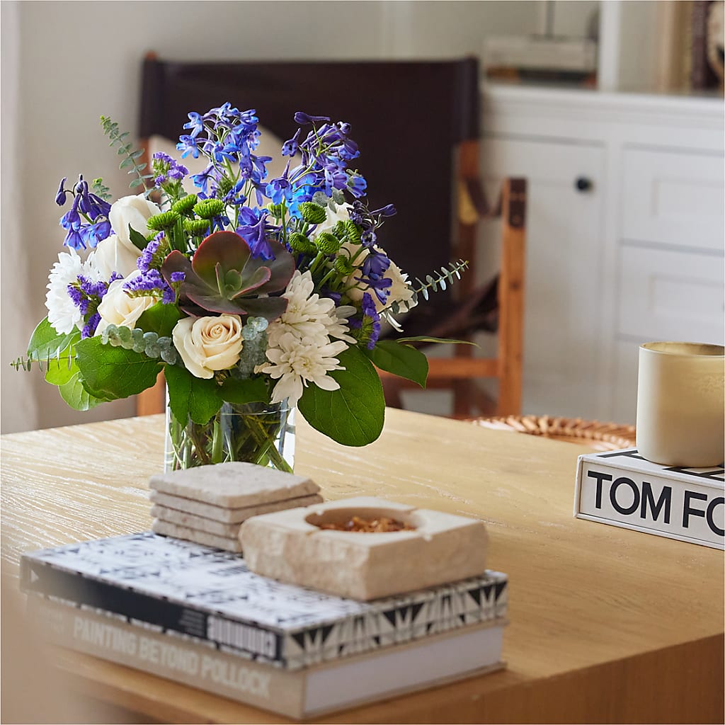 Cerulean Waves Bouquet – T & T FLORAL, Kingsley MI