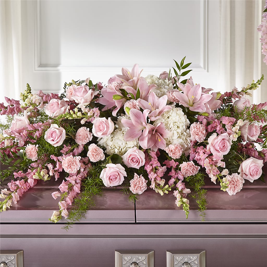 Life & Remembrance Casket Spray – T & T FLORAL, Kingsley MI