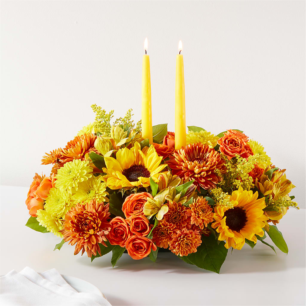Autumn Harmony Centerpiece – T & T FLORAL, Kingsley MI