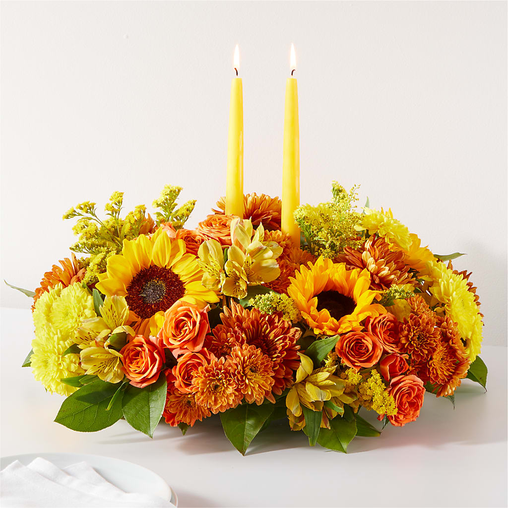 Autumn Harmony Centerpiece – T & T FLORAL, Kingsley MI