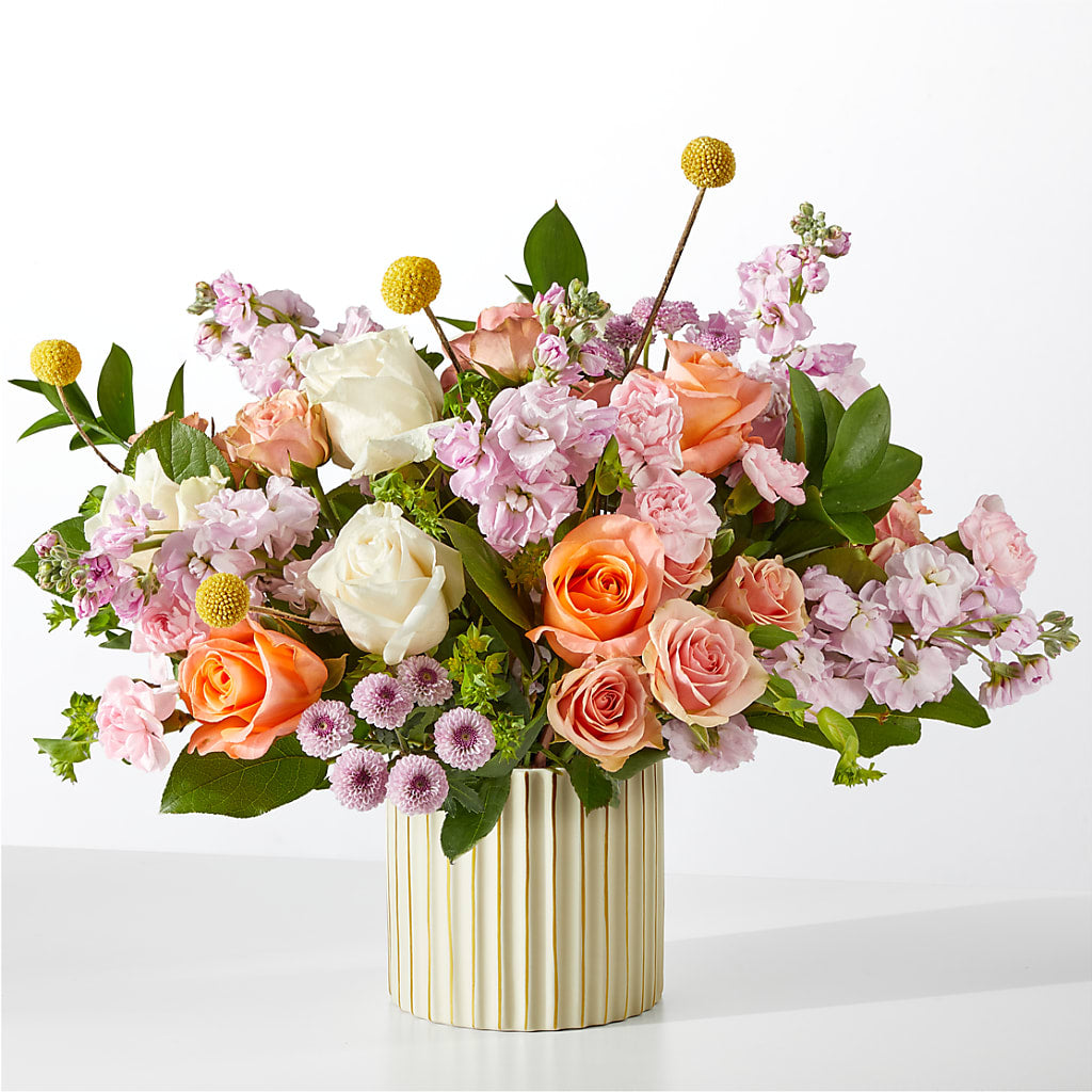 French Market Bouquet with Ivory Vase – T & T FLORAL, Kingsley MI