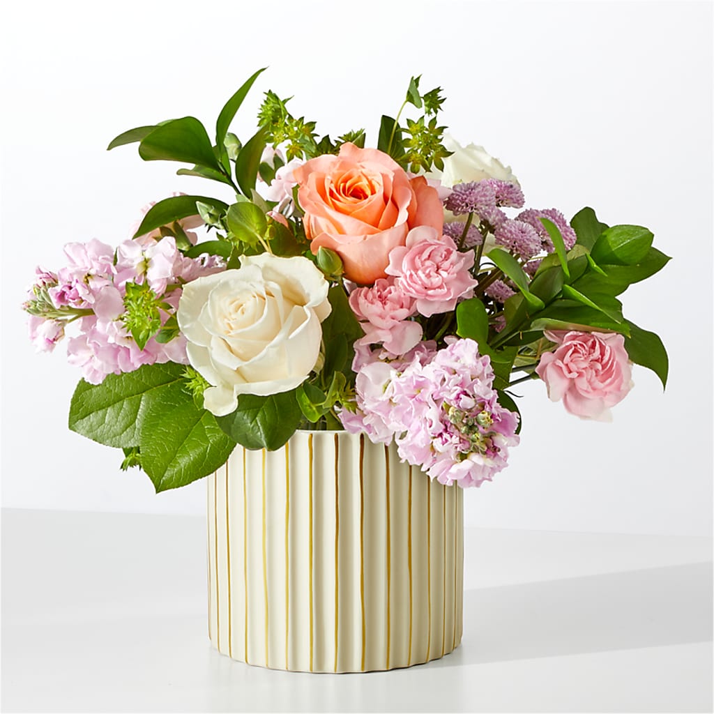 French Market Bouquet with Ivory Vase – T & T FLORAL, Kingsley MI