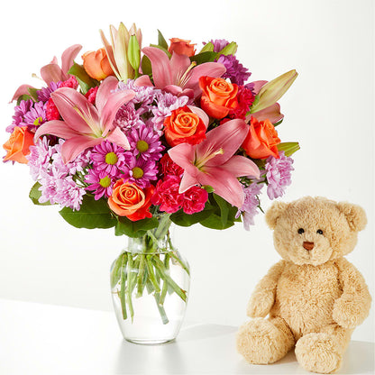 One and Only Bouquet and Bear Bundle – T & T FLORAL, Kingsley MI