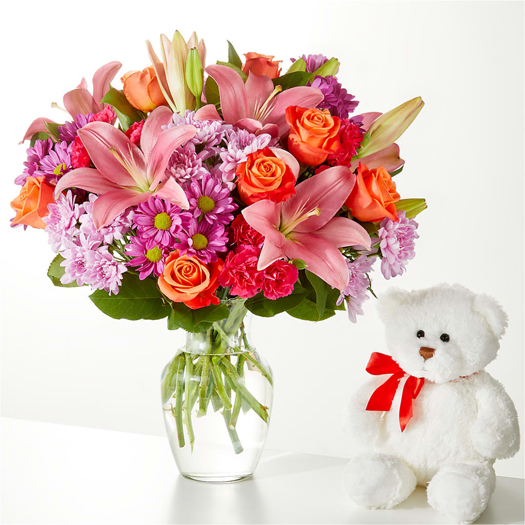 One and Only Bouquet and Bear Bundle – T & T FLORAL, Kingsley MI