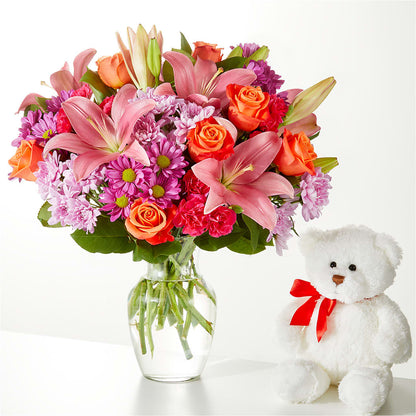 One and Only Bouquet and Bear Bundle – T & T FLORAL, Kingsley MI