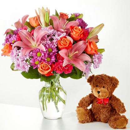 One and Only Bouquet and Bear Bundle – T & T FLORAL, Kingsley MI