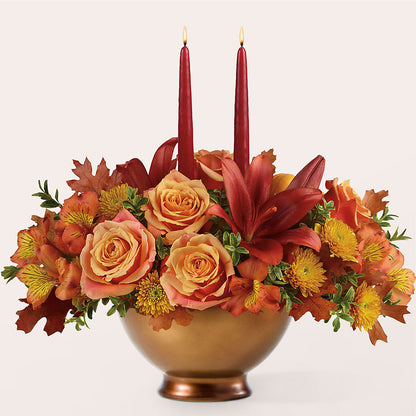 Harvest Table Centerpiece – T & T FLORAL, Kingsley MI