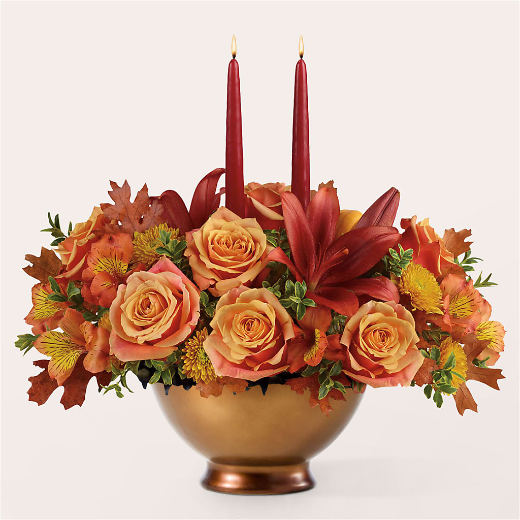 Harvest Table Centerpiece – T & T FLORAL, Kingsley MI
