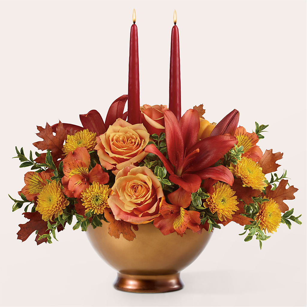 Harvest Table Centerpiece – T & T FLORAL, Kingsley MI