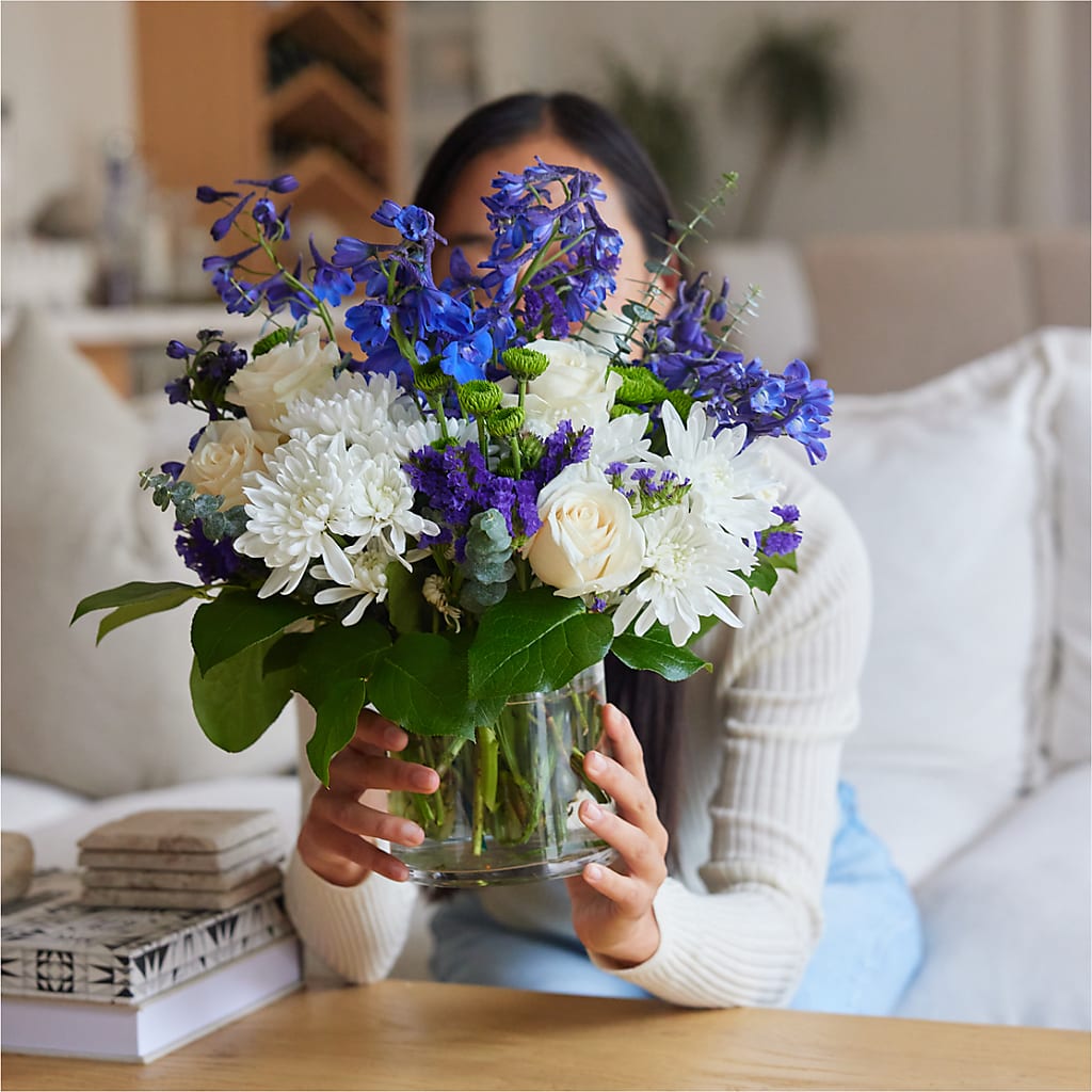 Cerulean Waves Bouquet – T & T FLORAL, Kingsley MI
