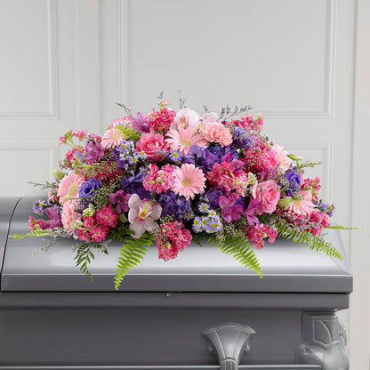 Glorious Garden Casket Spray – T & T FLORAL, Kingsley MI