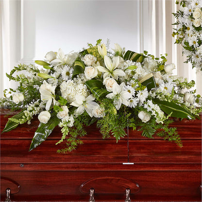 Abundance Casket Spray – T & T FLORAL, Kingsley MI