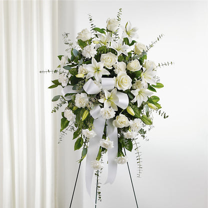 With Care Standing Spray – T & T FLORAL, Kingsley MI
