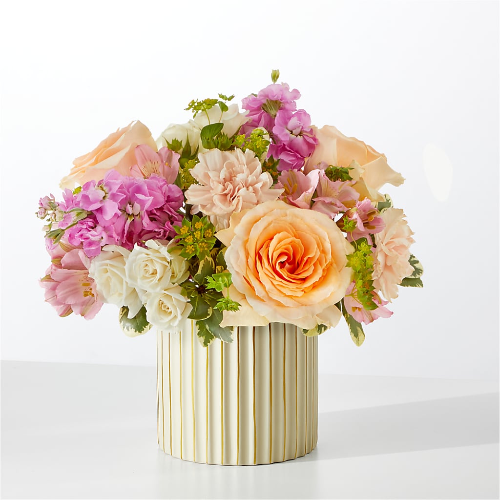 Paradise Bouquet with Ivory Vase – T & T FLORAL, Kingsley MI