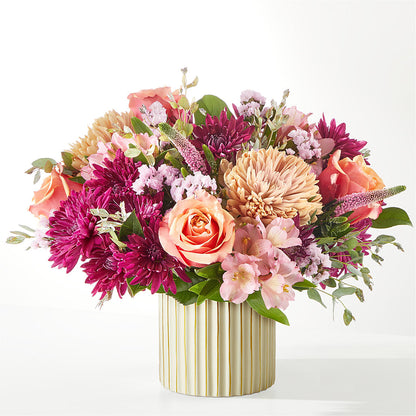Berry Cobbler Bouquet with Ivory Vase – T & T FLORAL, Kingsley MI