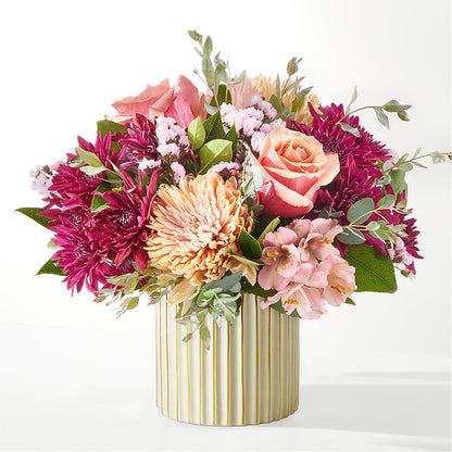 Berry Cobbler Bouquet with Ivory Vase – T & T FLORAL, Kingsley MI