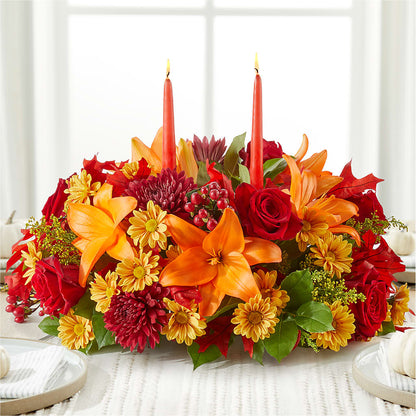 Autumn's Embrace Centerpiece – T & T FLORAL, Kingsley MI