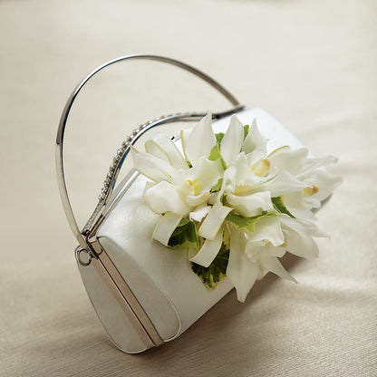 White Purse Decor – T & T FLORAL, Kingsley MI